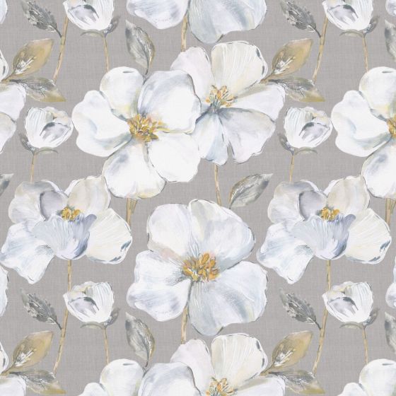 Embleton Curtain Fabric in Dove Grey