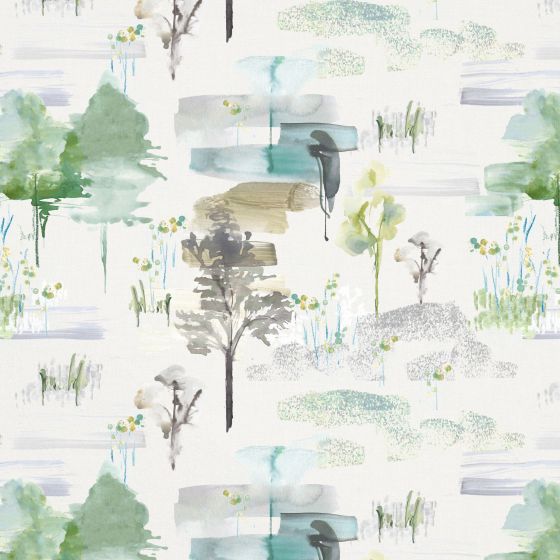 Melbury Curtain Fabric in Teal