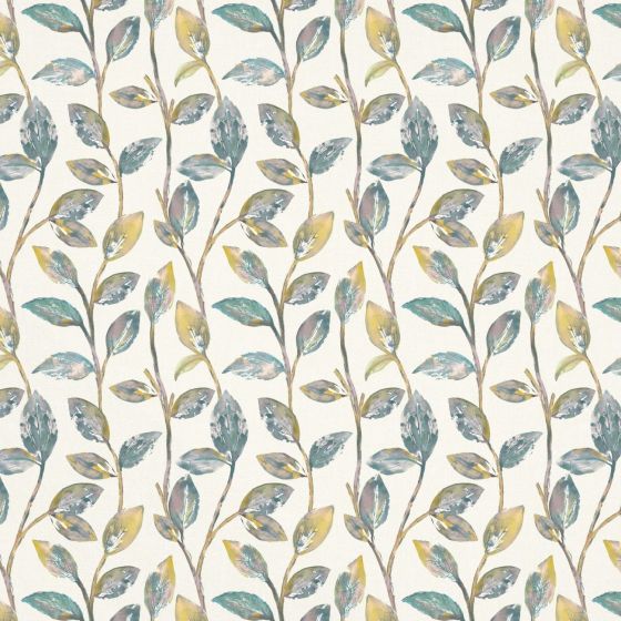 Orleigh Curtain Fabric in Teal
