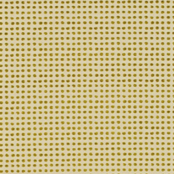 Polka Curtain Fabric in Mustard Neutral