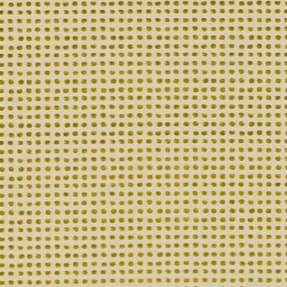 Polka Curtain Fabric in Mustard Neutral