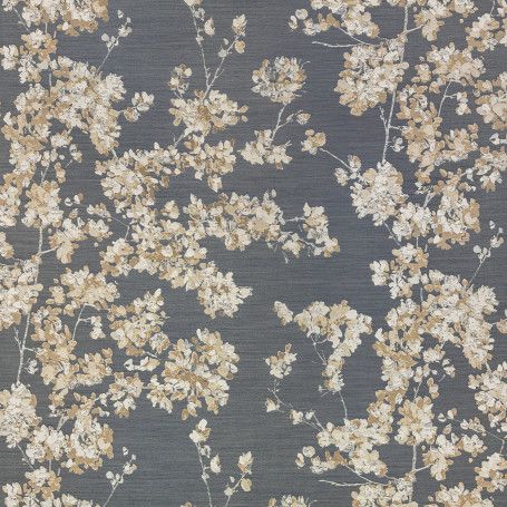 Sakuya Curtain Fabric in Gunmetal