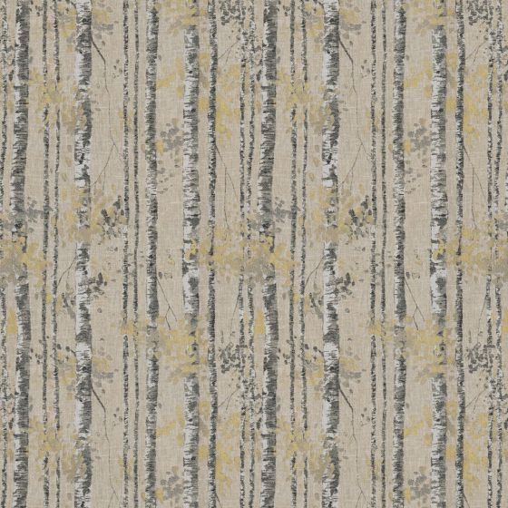 Birch Curtain Fabric in Ochre