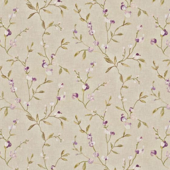 Cerelia Curtain Fabric in Grape