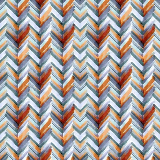Chloe Curtain Fabric in Burnt Orange