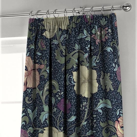 Heligan Curtains in Caspian by Chess Designs | Curtain Fabric Store
