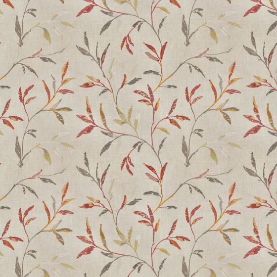 Norella Curtain Fabric in Spice