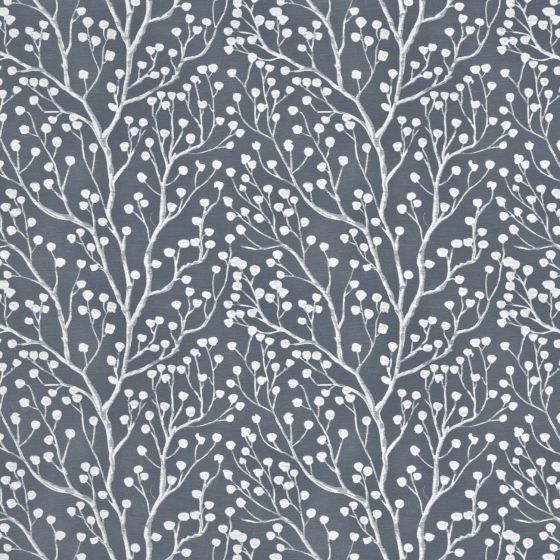 Walton Curtain Fabric in Denim