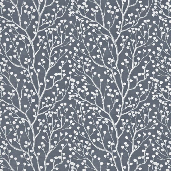 Walton Curtain Fabric in Denim