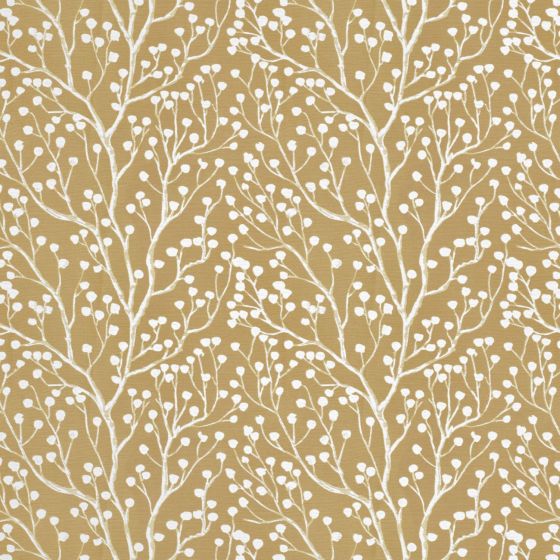 Walton Curtain Fabric in Ochre