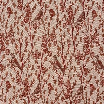 Audley Curtain Fabric in Burnt Orange