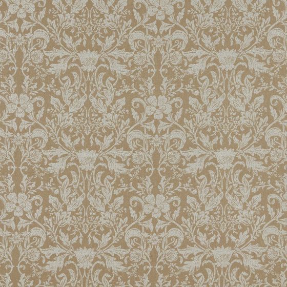 Belvedere Curtain Fabric in Amber