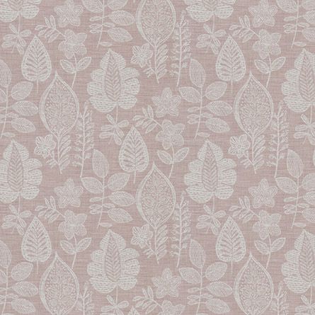 Flora Curtain Fabric in Pink