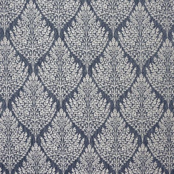 Genova Curtain Fabric in Indigo