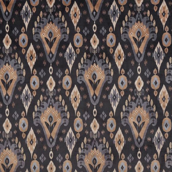 Kasbah Curtain Fabric in Anthracite
