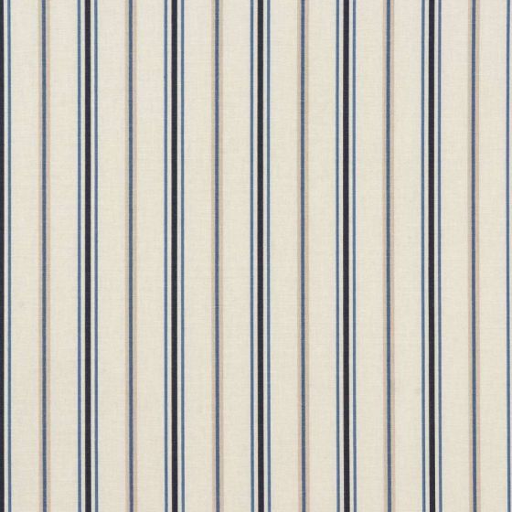 Salcombe Stripe Curtain Fabric in Navy