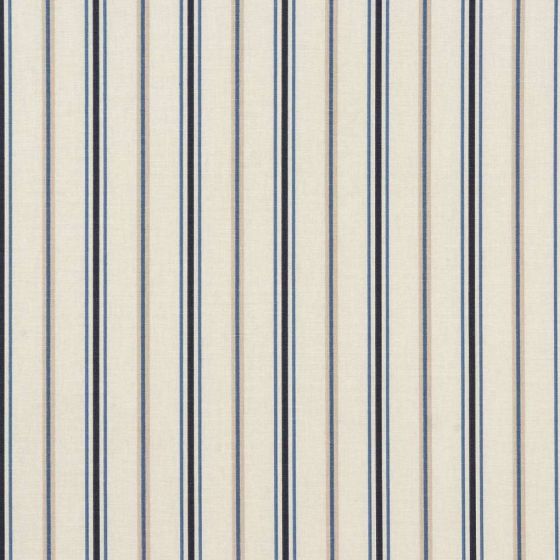 Salcombe Stripe Curtain Fabric in Navy