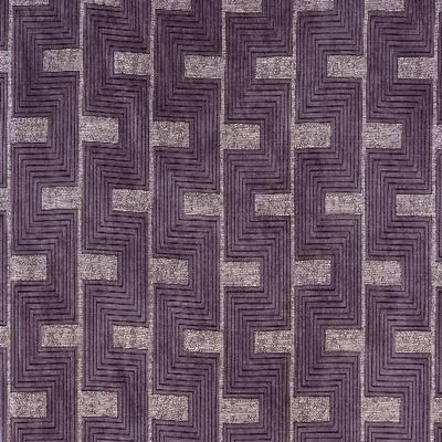 Zeus Curtain Fabric in Heather