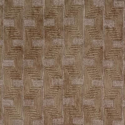 Zeus Curtain Fabric in Ochre