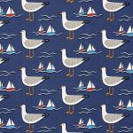 Gull in Navy by Fryetts Fabrics