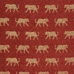 Leopard Panama in Burnt Orange by Fryetts Fabrics