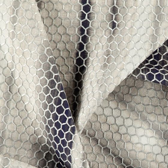 Honeymaze Curtain Fabric in Nocturne