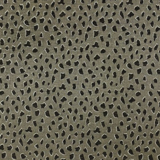 Panthera Curtain Fabric in Charcoal