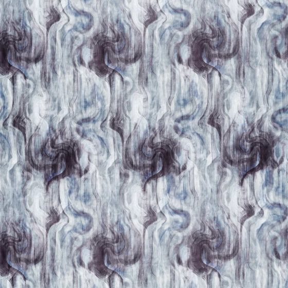 Tessuto Curtain Fabric in Midnight Silver