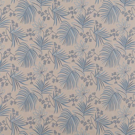 Bengkulu Curtain Fabric in Azure