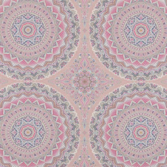 Quetta Curtain Fabric in Blush