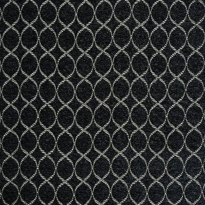 Trellis Curtain Fabric in Charcoal