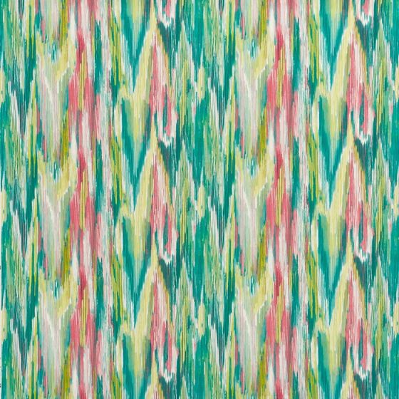 Bombay Curtain Fabric in Flamingo