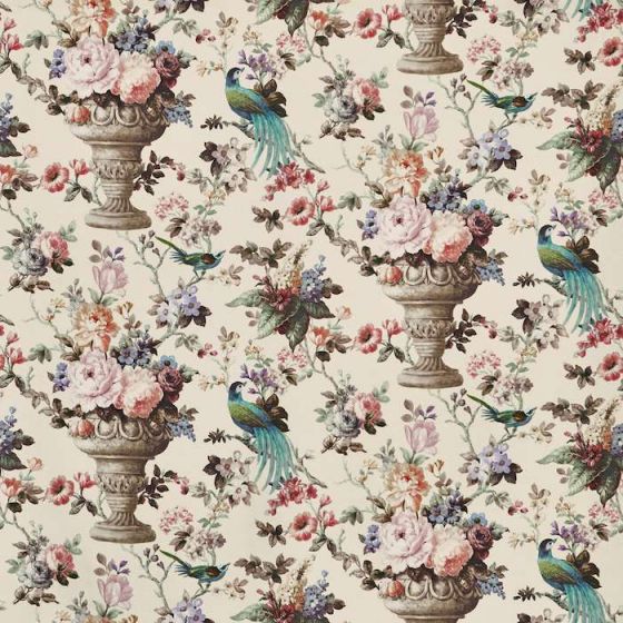 Clarence Curtain Fabric in Porcelain