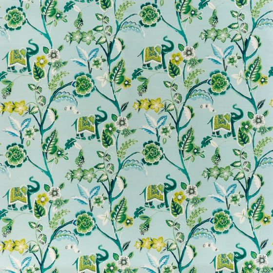 Gujarat Curtain Fabric in Zest