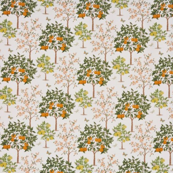 Lemon Grove Curtain Fabric in Pear