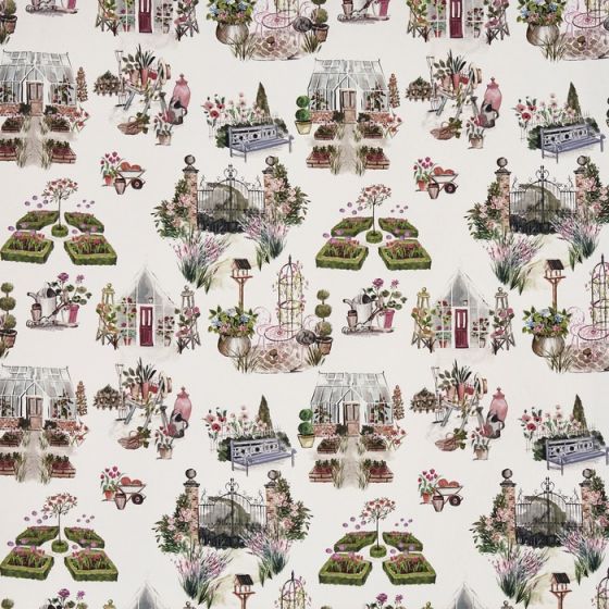 Potting Shed Curtain Fabric in Sweat Pea