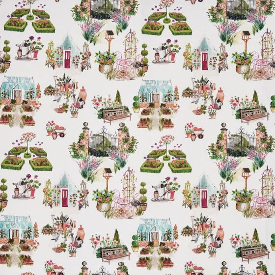 Potting Shed Curtain Fabric in Sweat Pea