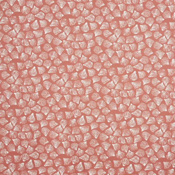 Sandbank Curtain Fabric in Coral