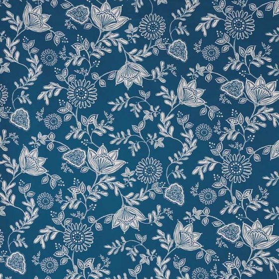 St Merryn Curtain Fabric in Ocean