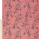 Butterflies and Trellis Sateen in Peach by Sara Miller