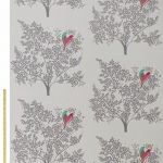 Love Birds Velvet in Pale Grey by Sara Miller