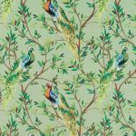 Peacock in Avocado by Beaumont Textiles