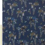 Wisteria Velvet in Navy by Sara Miller