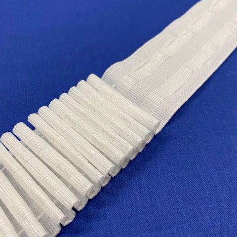 2" Pencil Pleat Heading Tape White