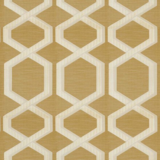 Mito Curtain Fabric in Ochre