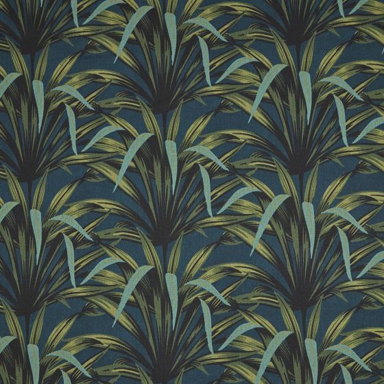 Martinique Curtain Fabric in Lagoon