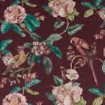 Enchanted Garden in Damson by iLiv Fabrics