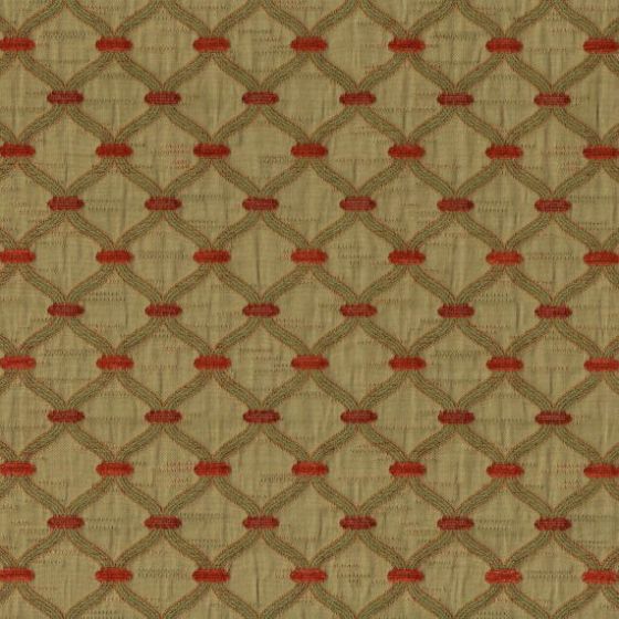 Agra Curtain Fabric in Apple Red