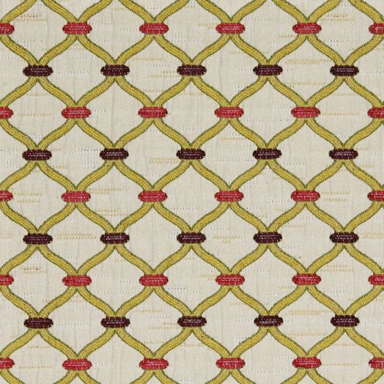Agra Curtain Fabric in Loganberry