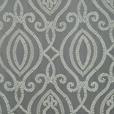 Alaina Curtain Fabric in Grey